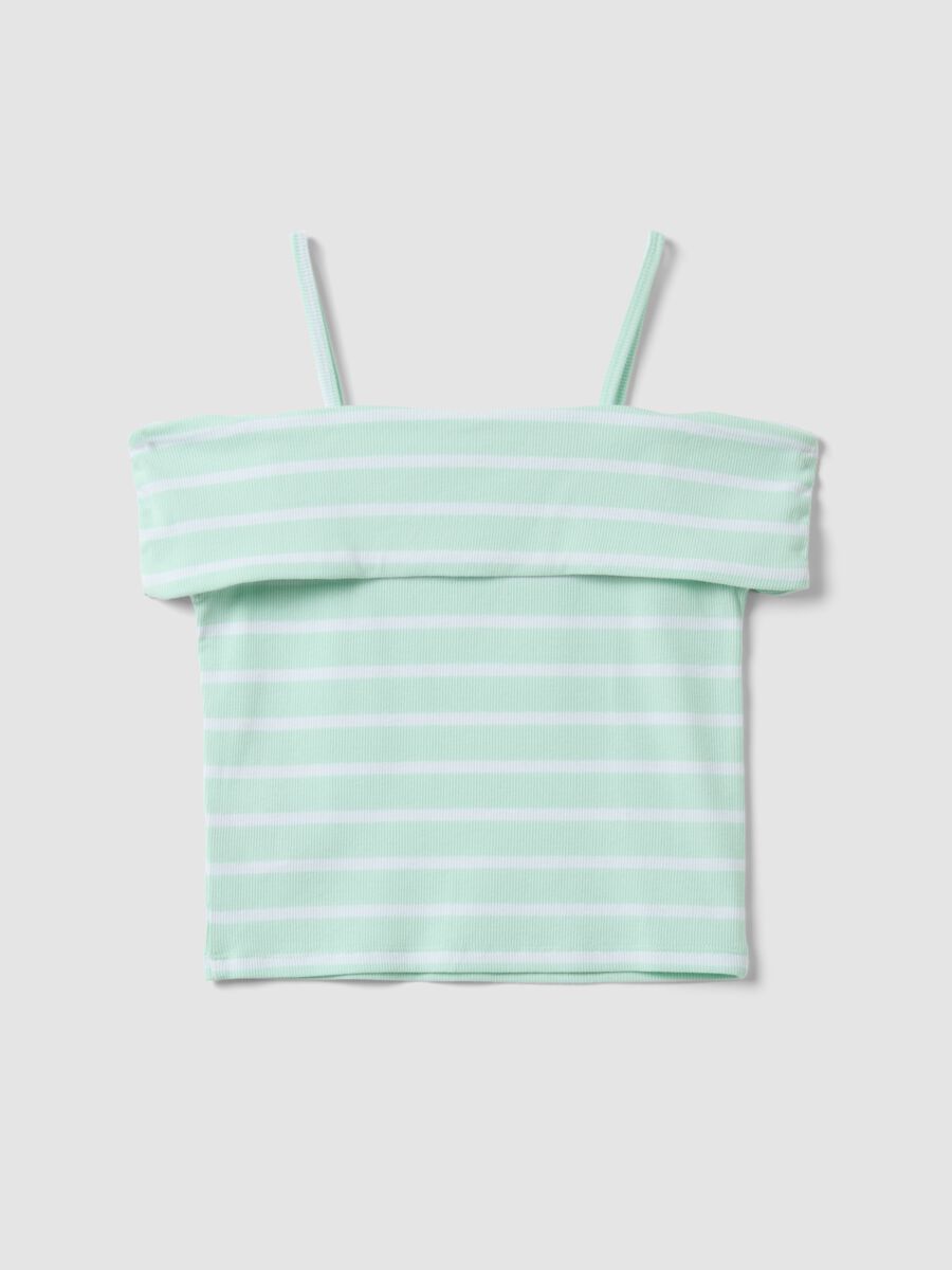 Girls&rsquo; multicolour striped stretch cotton camisole top_4