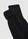 Three-pack long socks in pure black cotton regular fit_1