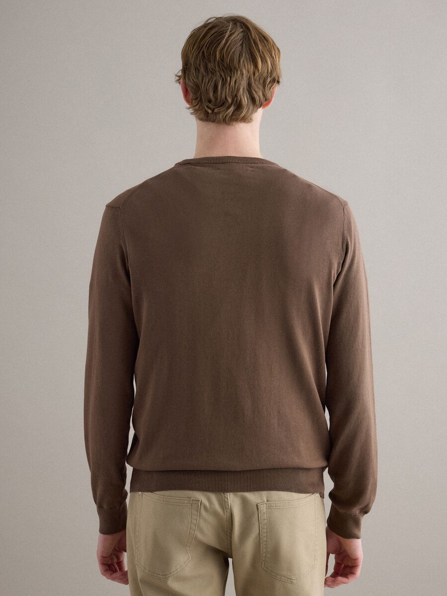Brown Sweater in Pure Cotton_4
