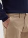 Beige Stretch Cotton Regular Fit Trousers_3