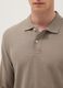 Beige Long Sleeve Polo in Pure Cotton Regular Fit_3