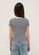 Slim fit multicolour striped stretch cotton girls' T-shirt_1