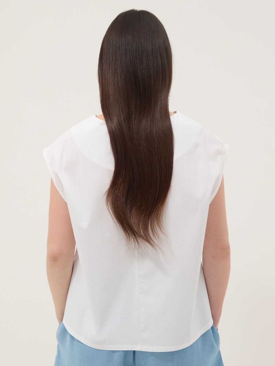 White stretch cotton blouse_3