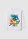 White children's T-shirt in pure cotton with Sonic print_0