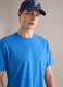 Blue pure cotton crew neck T-shirt relaxed fit_3