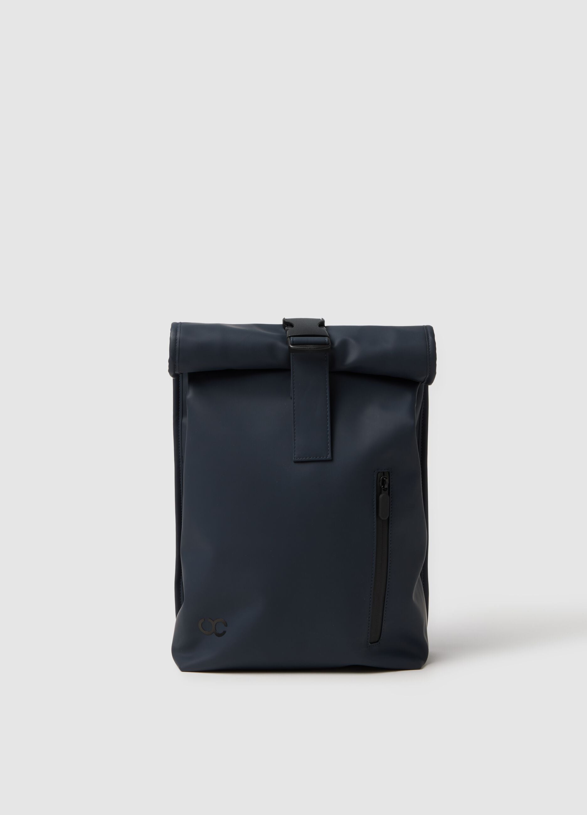 Blue Waterproof Backpack with Zip and Front Pocket