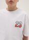 Oversized white cotton kids' T-shirt with print_2
