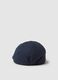 Flat cap in mixed Lyocell, viscose, and blue linen_1