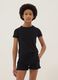 Girls&rsquo; black stretch cotton regular-fit T-shirt_1