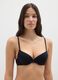 Black Stretch Fabric Bra_0