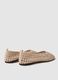 Comfortable beige ballet flats with perforated design_1