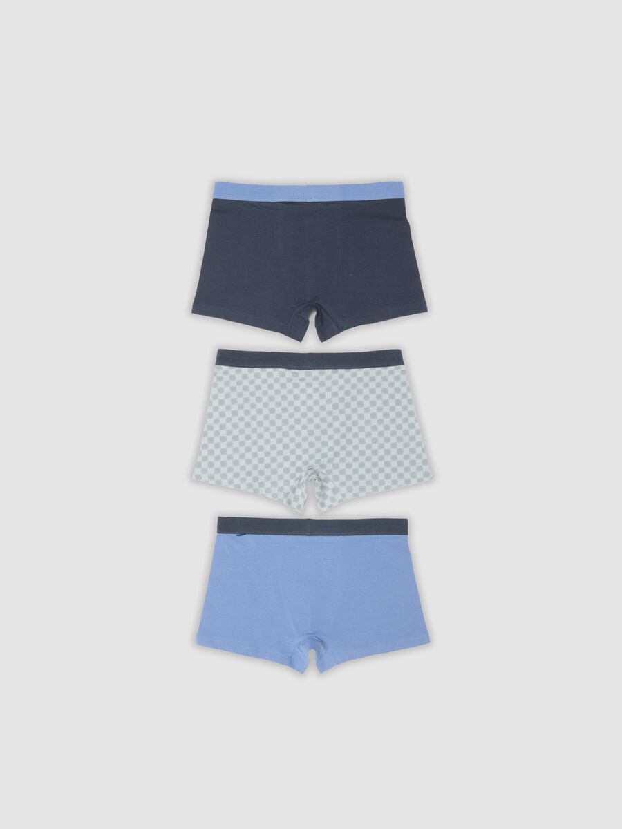 Boys&rsquo; multicolour organic cotton midi boxer shorts 3-pack_1