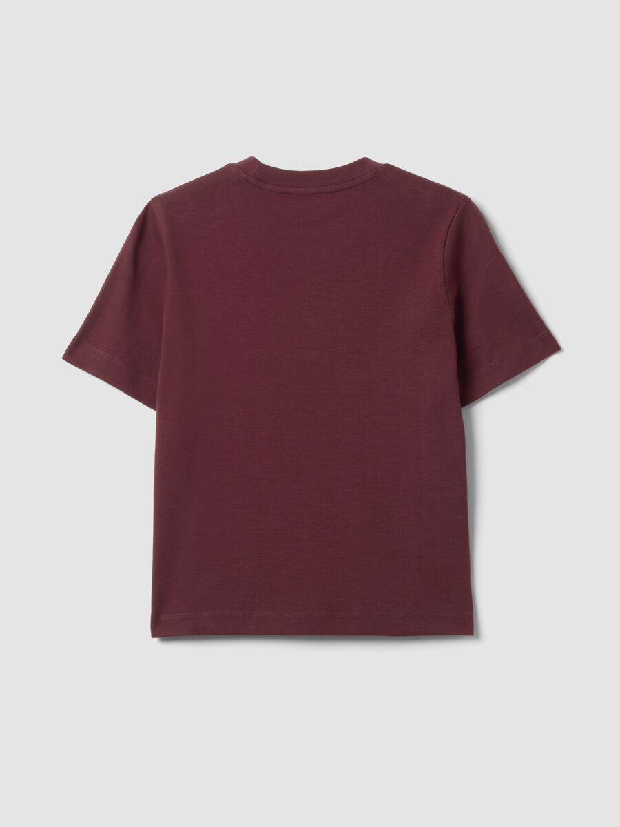 T-shirt viola in puro cotone relaxed fit_5
