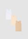 Triple pack of multicolour pure cotton vests for newborns with regular fit_0