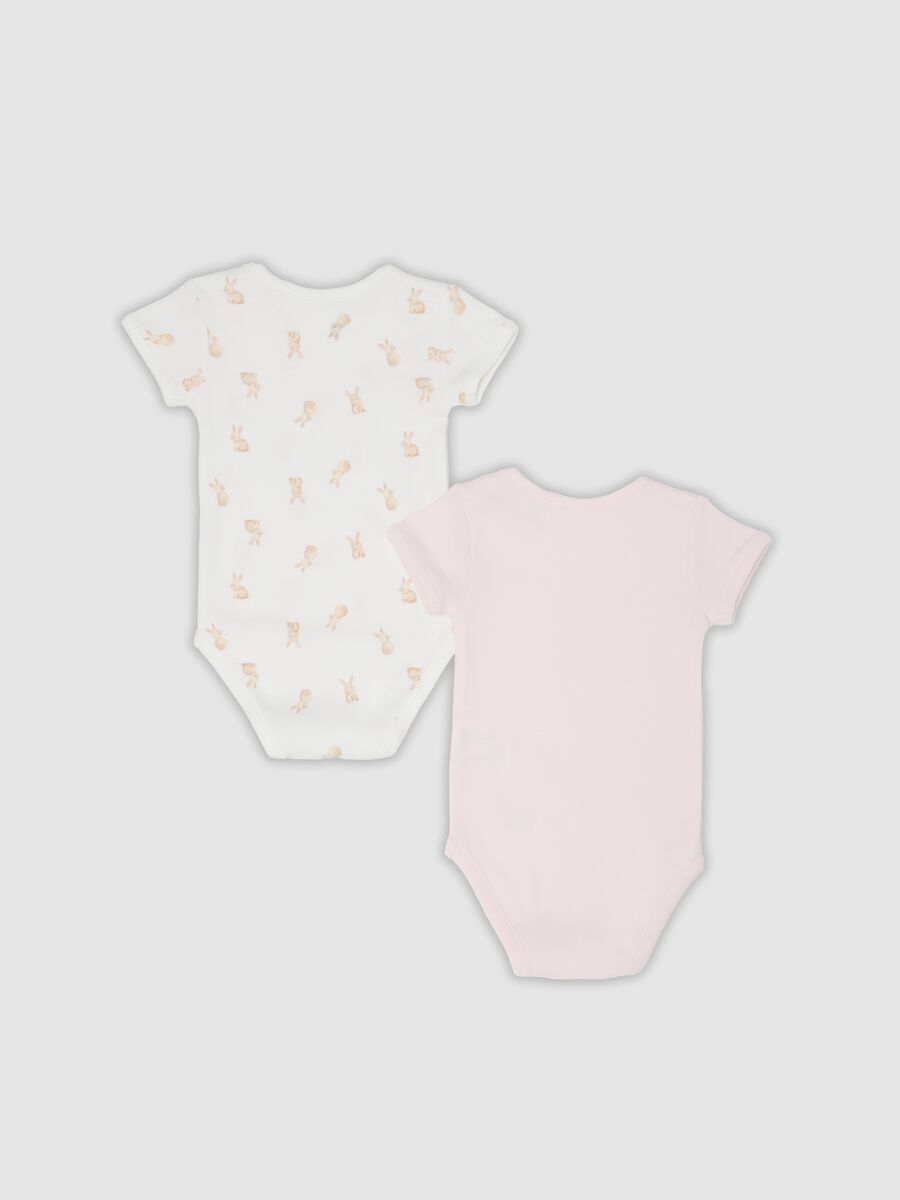 2-pack of pink and white organic cotton short-sleeve bodysuits for baby girls_1