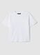 White pure cotton T-shirt with embroidery, regular fit_4