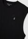 Men&rsquo;s black regular-fit vest top in 100% cotton with embroidery_5