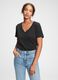 Cotton V-neck T-shirt_0
