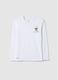 Boys' regular fit pure cotton white T-shirt with print_3
