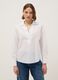 Camicia in puro cotone bianca regular fit senza bottoni_0
