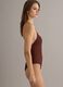 Brown ribbed stretch fabric swimsuit_2