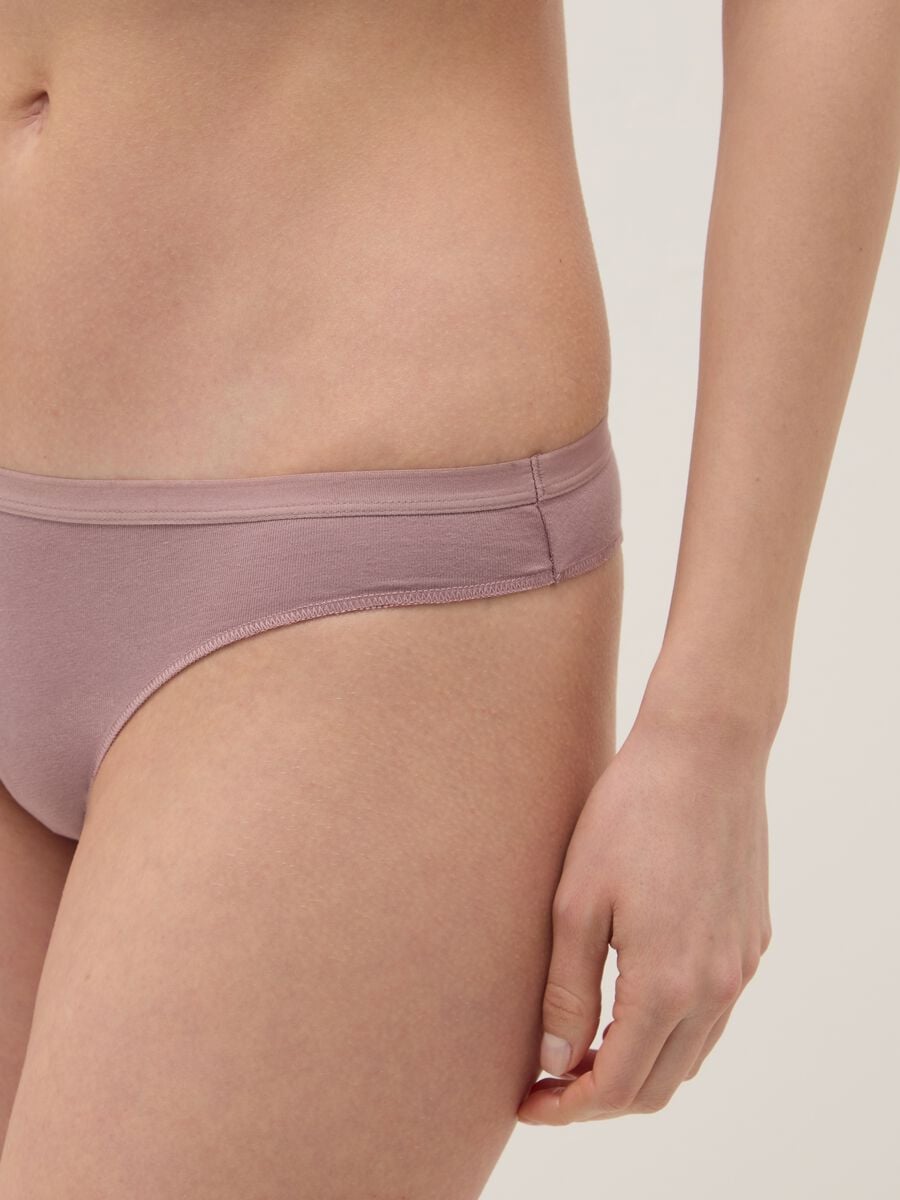 Twin-pack multicolour regular fit stretch cotton Brazilian briefs_3