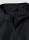 Black hooded rain jacket with zip for girls_2