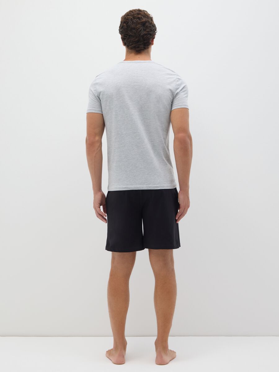 Men's grey V-neck cotton t-shirt twin pack, regular fit_2