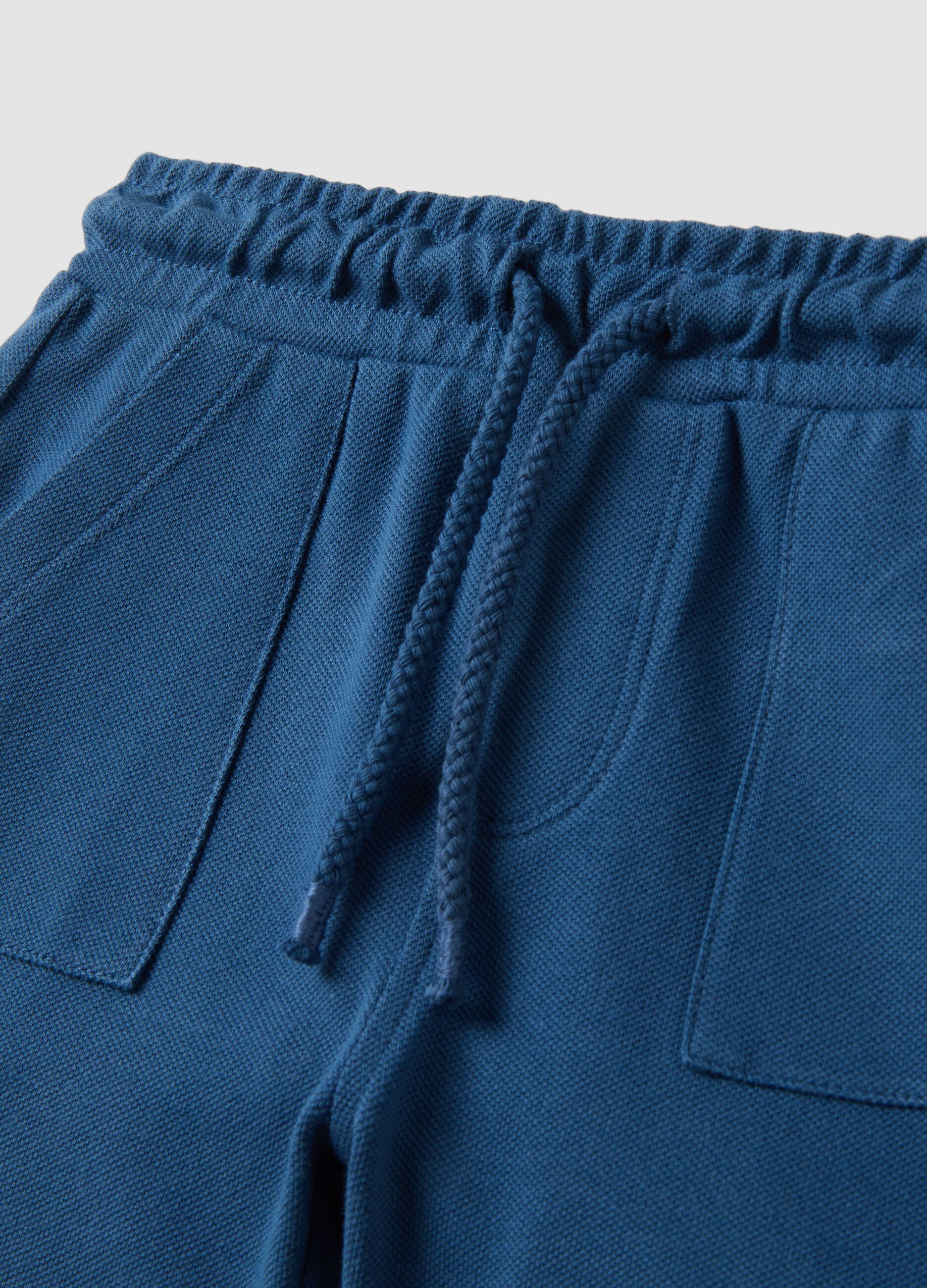 Pure Cotton Blue Shorts for Boys Regular Fit