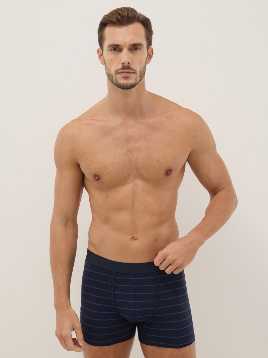 3-pack regular-fit blue organic stretch cotton mid-length boxers_0
