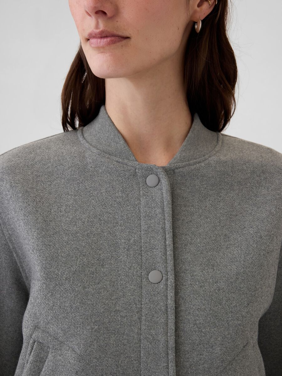 Bomber jacket in m&eacute;lange wool blend_3