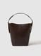 Brown bucket bag with golden details_1