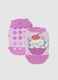 Girls' purple cotton blend socks with cat, regular fit_0