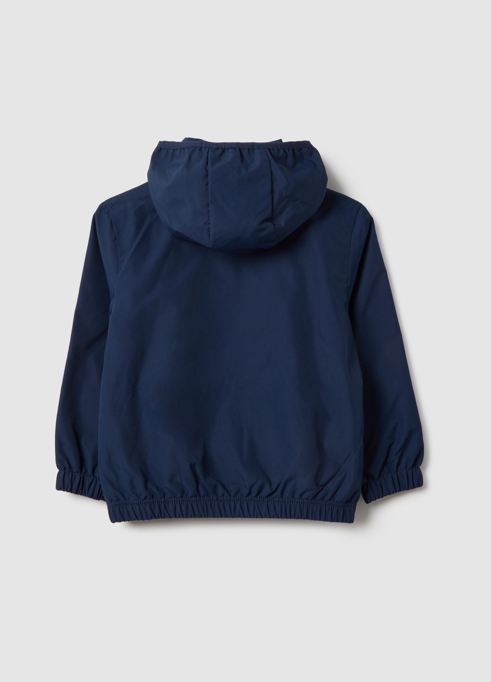 Child's blue regular fit jacket with full zip and hood