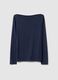 Blue long sleeve crew neck T-shirt regular fit_4