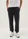 Black Regular Fit Cotton Blend Joggers_1