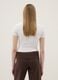 White Stretch Cotton Slim Fit Top_3