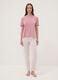 Pink organic cotton pyjama T-shirt with front slogan_1
