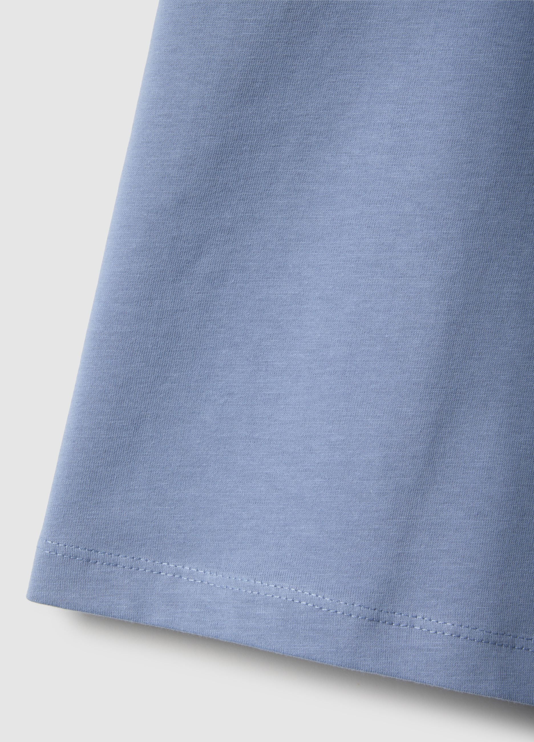 Kids' blue crew neck t-shirt in pure cotton regular fit
