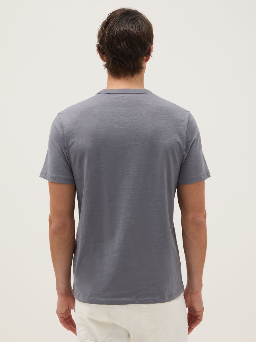 Grey pure cotton short sleeve T-shirt regular fit_2