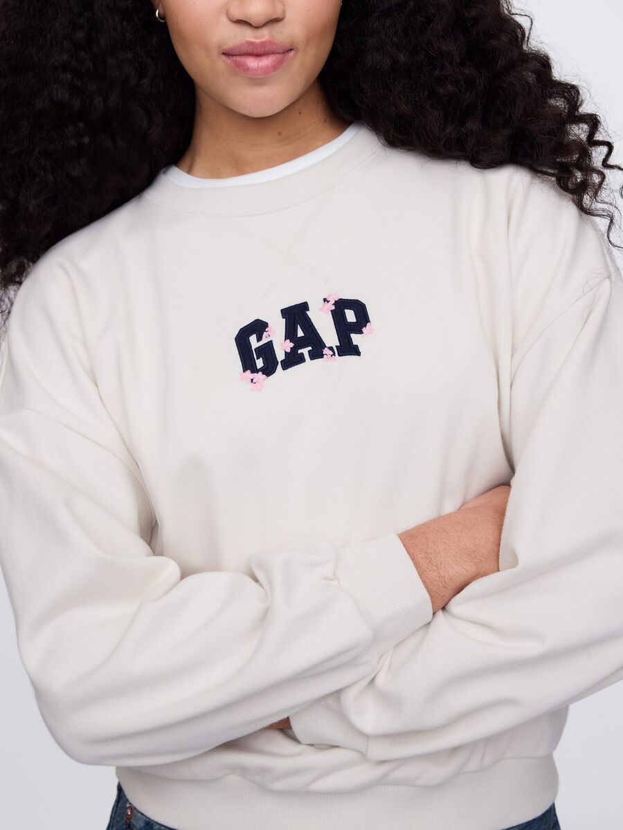Felpa bianca con logo GAP_3