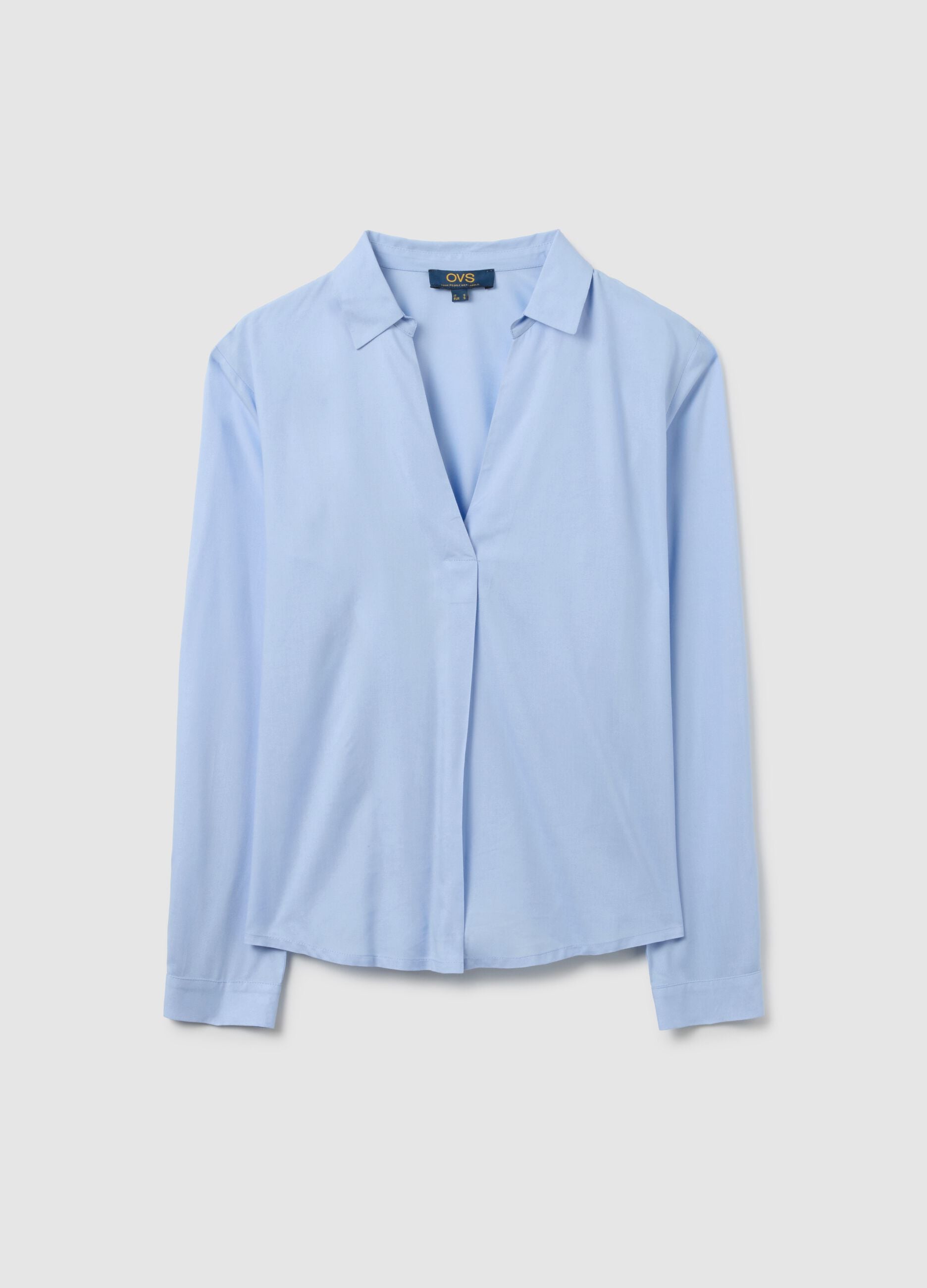 Light blue long-sleeve regular fit shirt