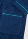 Blue organic cotton hooded bathrobe for boys_3