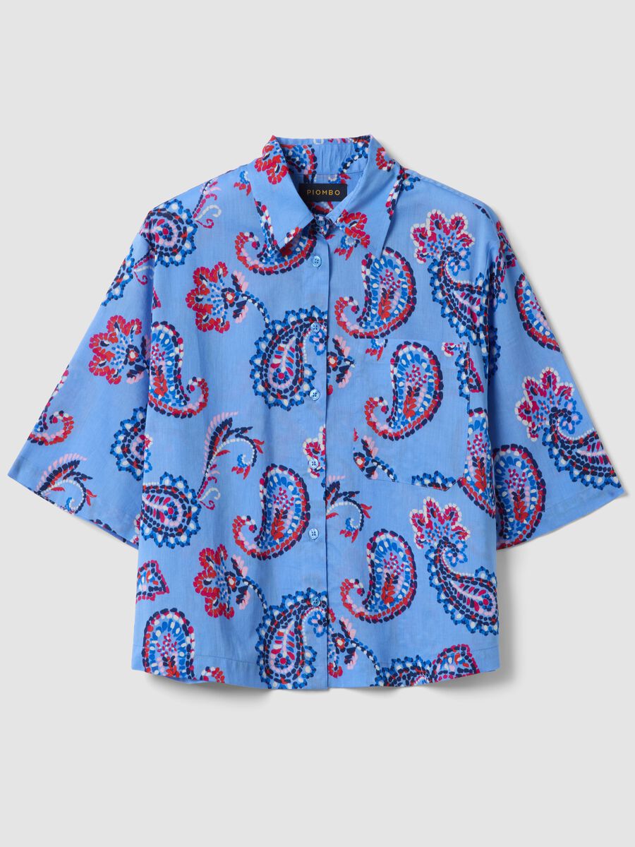 Pure cotton multicolour over-fit patterned shirt_4