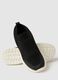 Black regular fit sneakers with sturdy white sole_1