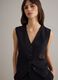 Elegant Black Viscose Blend Waistcoat Regular Fit_0