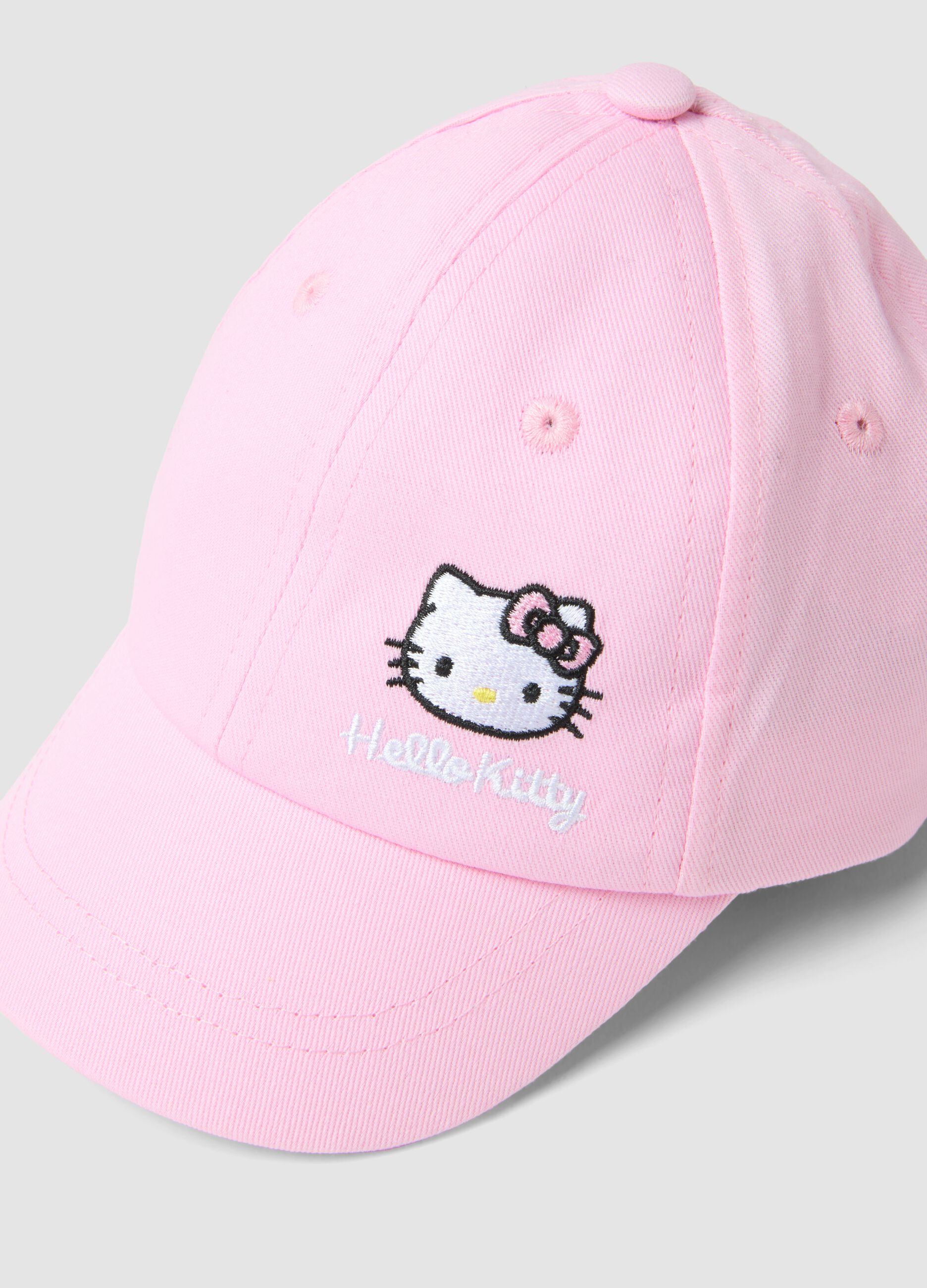 Cappello da baseball in puro cotone rosa da bimba con Hello Kitty