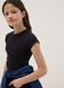 Girls' black stretch cotton slim fit t-shirt_2