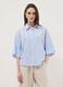 Sky blue openwork pure cotton shirt, regular fit_1