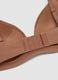 Brown padded triangle bra in stretch fabric_5